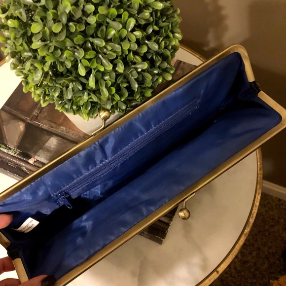 Boutique Leather Clutch with clasp closure - Picture 2 of 3